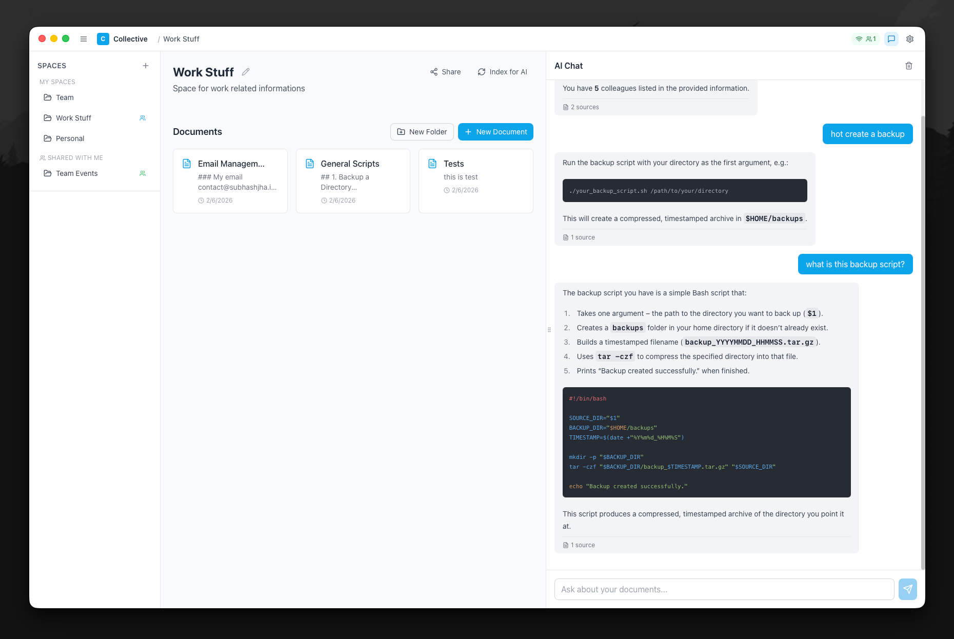 AI explaining code and scripts